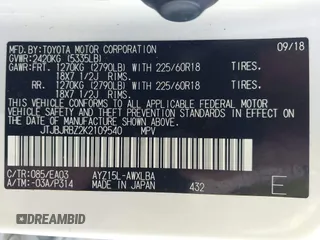 2019 Lexus NX 300h z VIN JTJBJRBZ2K2109540, wystawiony jako IAAI lot #41713515 z przebiegiem 42 790 mil mil oraz . Historia ofert i sprzedaży dostępna na DreamBid. Obrazek 9.