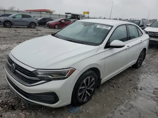 2023 Volkswagen Jetta S with VIN 3VW4M7BU4PM008220, listed as a Copart auction lot 73307764 with 58,386 mi miles and Salvage title. Bid and sale history available at DreamBid. Image 1.