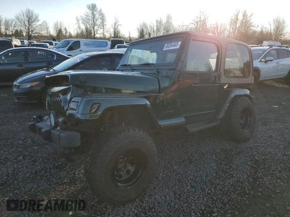 1998 Jeep Wrangler Sahara z VIN 1J4FY49S5WP798505, wystawiony jako Copart lot #88394465 z przebiegiem Nie podano mil oraz Szkoda całkowita • Salvage title. Historia ofert i sprzedaży dostępna na DreamBid. Obrazek 1.