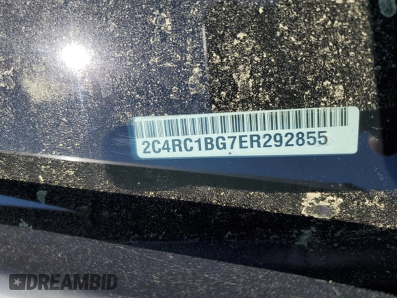 2014 Chrysler Town & Country Touring with VIN 2C4RC1BG7ER292855, listed as a Copart auction lot 50537675 with 164,903 mi miles and Salvage Title. Bid and sale history available at carsss.com. Image 12.