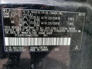 2017 Toyota RAV4 SE with VIN 2T3JFREVXHW657083, listed as a Copart auction lot 49790345 with 83,648 mi miles and Salvage Title. Bid and sale history available at carsss.com. Image 13.