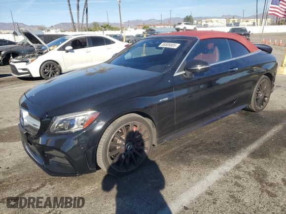 2020 Mercedes-Benz C with VIN W1KWK6EB9LF995290, listed as a Copart auction lot 88809885 with 55,173 mi miles and Salvage Title. Bid and sale history available at DreamBid. Image 1.