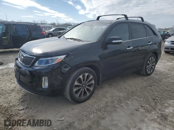 2015 Kia Sorento SX with VIN 5XYKW4A72FG549051, listed as a Copart auction lot 41840155 with 125,021 mi miles and Salvage Title. Bid and sale history available at carsss.com. Image 1.