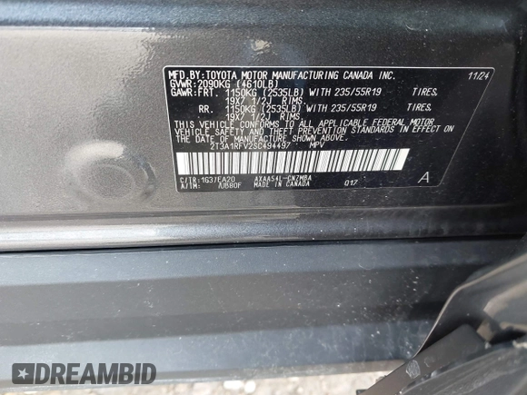 2025 Toyota RAV4 XLE Premium z VIN 2T3A1RFV2SC494497, wystawiony jako IAAI lot #42028044 z przebiegiem 7 773 mil mil oraz . Historia ofert i sprzedaży dostępna na DreamBid. Obrazek 9.