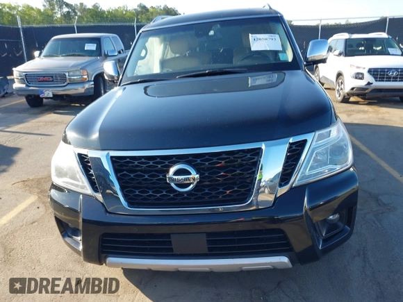 2017 Nissan Armada Platinum with VIN JN8AY2NEXH9705168, listed as a IAAI auction lot 42050793 with 124,907 mi miles. Bid and sale history available at carsss.com. Image 12.