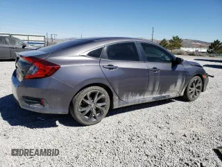 2020 Honda Civic Sedan Sport with VIN 19XFC2F81LE001535, listed as a Copart auction lot 49514835 with 86,974 mi miles and Salvage Title. Bid and sale history available at carsss.com. Image 3.