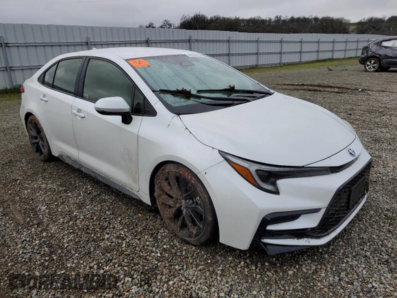 2023 Toyota Corolla Hybrid LE with VIN JTDBCMFE9PJ012260, listed as a Copart auction lot 44439185 with 0 mi miles and Salvage Title. Bid and sale history available at carsss.com. Image 4.