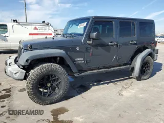 2017 Jeep Wrangler Unlimited Sport with VIN 1C4BJWDG7HL607071, listed as a Copart auction lot 88985355 with 123,795 mi miles and Salvage title. Bid and sale history available at DreamBid. Image 1.