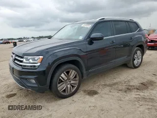 2019 Volkswagen Atlas SE z VIN 1V2WR2CA2KC507711, wystawiony jako Copart lot #65524395 z przebiegiem 106 991 mil mil oraz Czysty tytuł • Clean title. Historia ofert i sprzedaży dostępna na DreamBid. Obrazek 1.