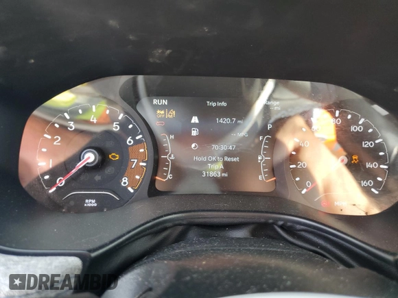 2022 Jeep Compass Altitude with VIN 3C4NJDBB7NT154739, listed as a Copart auction lot 77883524 with 31,863 mi miles and Salvage Title. Bid and sale history available at carsss.com. Image 9.