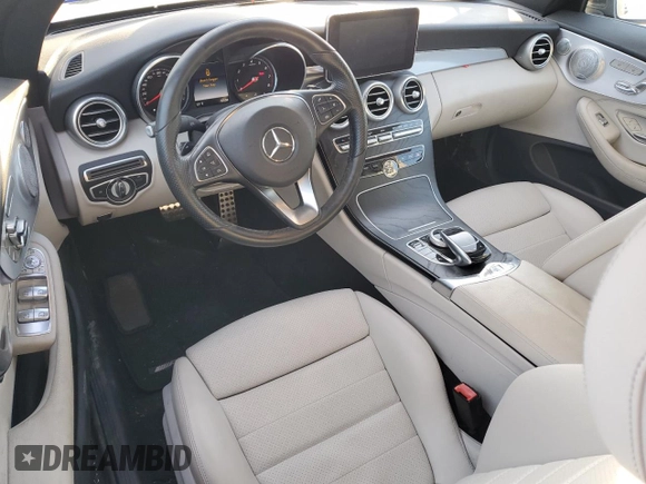 2018 Mercedes-Benz C 300 with VIN WDDWK4KB5JF703883, listed as a Copart auction lot 82379194 with 40,344 mi miles and Salvage title. Bid and sale history available at DreamBid. Image 8.