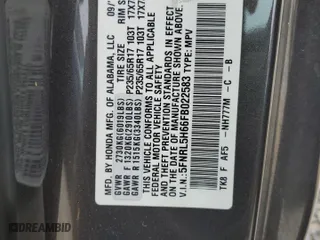 2015 Honda Odyssey EX-L with VIN 5FNRL5H66FB022583, listed as a Copart auction lot 50050235 with 165,757 mi miles and Salvage Title. Bid and sale history available at carsss.com. Image 13.