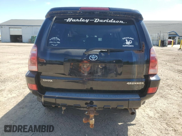 2004 Toyota 4Runner SR5 with VIN JTEBU14R948023114, listed as a Copart auction lot 56295725 with 190,104 mi miles and Clean title. Bid and sale history available at DreamBid. Image 6.