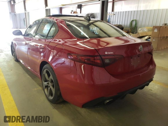 2018 Alfa Romeo Giulia with VIN ZARFAEBN9J7591876, listed as a Copart auction lot 50861772 with 0 mi miles. Bid and sale history available at carsss.com. Image 3.