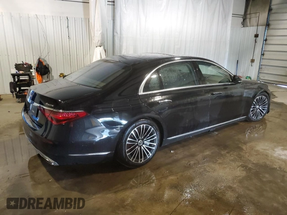 2024 Mercedes-Benz S 580e with VIN W1K6G6KB1RA271024, listed as a Copart auction lot 66407174 with 3,274 mi miles and Salvage Title. Bid and sale history available at DreamBid. Image 3.