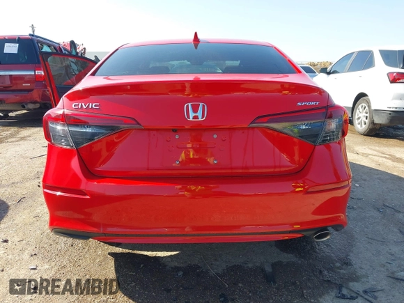 2024 Honda Civic Sport with VIN 2HGFE2F59RH542928, listed as a IAAI auction lot 41972106 with 11,269 mi miles and . Bid and sale history available at DreamBid. Image 16.