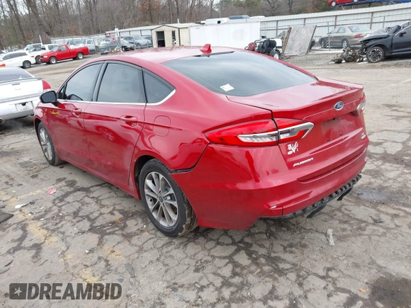 2020 Ford Fusion SE with VIN 3FA6P0HD5LR252186, listed as a IAAI auction lot 41394708 with 99,092 mi miles. Bid and sale history available at carsss.com. Image 3.