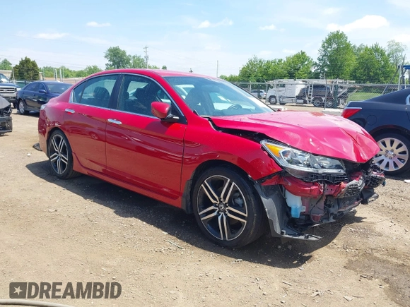 2016 Honda Accord Sport z VIN 1HGCR2F52GA029426, wystawiony jako IAAI lot #42268457 z przebiegiem 40 579 mil mil oraz . Historia ofert i sprzedaży dostępna na DreamBid. Obrazek 1.