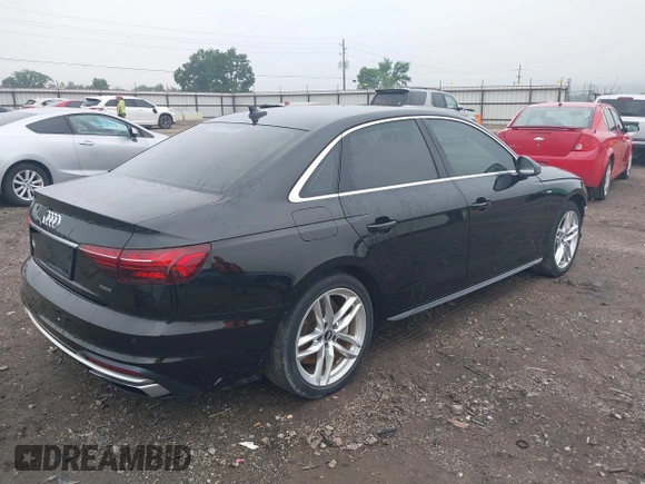2020 Audi A4 Premium Plus with VIN WAUENAF41LA052093, listed as a IAAI auction lot 39436553 with 30,810 mi miles and . Bid and sale history available at carsss.com. Image 4.