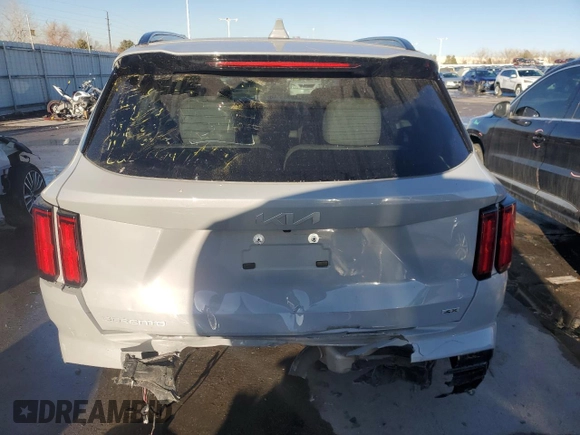 2023 Kia Sorento X-Line SX Prestige with VIN 5XYRKDLF5PG225771, listed as a Copart auction lot 87637815 with 10,909 mi miles and Salvage Title. Bid and sale history available at DreamBid. Image 6.