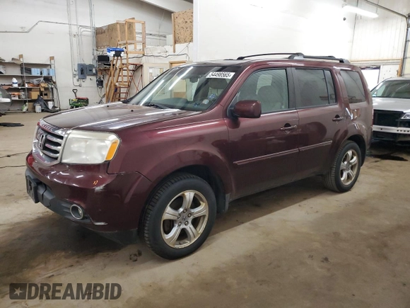 2012 Honda Pilot EX-L with VIN 5FNYF4H67CB045802, listed as a Copart auction lot 54498565 with 260,977 mi miles and Clean Title. Bid and sale history available at carsss.com. Image 1.