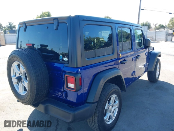 2018 Jeep Wrangler Unlimited Sport z VIN 1C4HJXDGXJW189321, wystawiony jako IAAI lot #42532856 z przebiegiem 46 559 mil mil oraz . Historia ofert i sprzedaży dostępna na DreamBid. Obrazek 4.