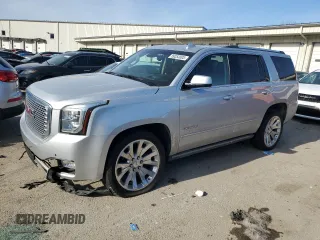 2015 GMC Yukon Denali with VIN 1GKS2CKJXFR605677, listed as a Copart auction lot 89253005 with 140,381 mi miles and Salvage Title. Bid and sale history available at carsss.com. Image 1.
