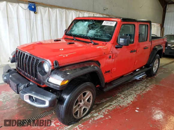 2023 Jeep Gladiator Sport S с VIN 1C6HJTAG5PL521017, выставлен на аукционе Copart как лот 56530235 с пробегом 54 751 миль миль и Чистый • Clean title. История ставок и продаж доступна на DreamBid. Изображение 1.