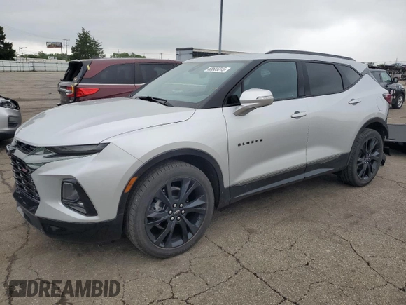 2022 Chevrolet Blazer RS с VIN 3GNKBKRSXNS159571, выставлен на аукционе Copart как лот 58585015 с пробегом 33 289 миль миль и Списание • Salvage title. История ставок и продаж доступна на DreamBid. Изображение 1.