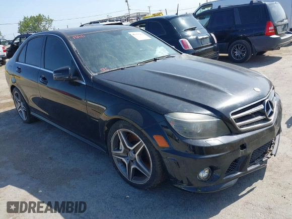2010 Mercedes-Benz C 63 AMG with VIN WDDGF7HB9AF438001, listed as a IAAI auction lot 42163284 with 105,544 mi miles and . Bid and sale history available at carsss.com. Image 1.
