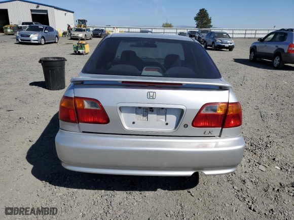 1999 Honda Civic LX with VIN 1HGEJ6676XL012089, listed as a Copart auction lot 69780554 with 161,684 mi miles and Clean Title. Bid and sale history available at carsss.com. Image 6.
