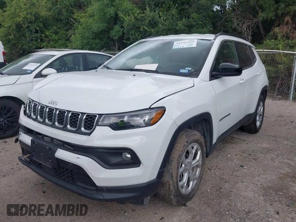 2024 Jeep Compass Latitude with VIN 3C4NJDBN9RT100598, listed as a IAAI auction lot 42541564 with 25,447 mi miles and . Bid and sale history available at DreamBid. Image 16.