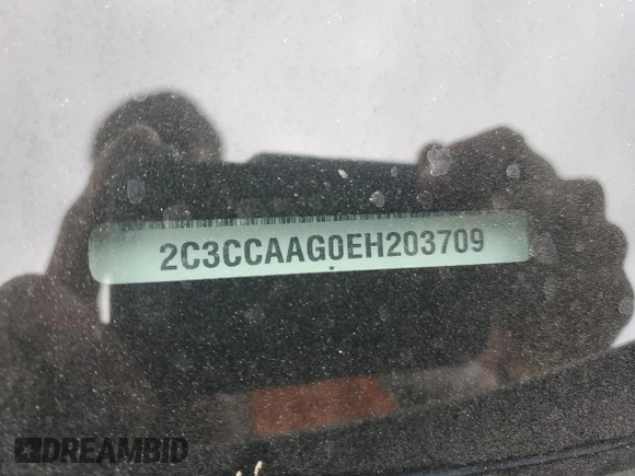 2014 Chrysler 300 with VIN 2C3CCAAG0EH203709, listed as a Copart auction lot 50055075 with 161,043 mi miles and Salvage Title. Bid and sale history available at carsss.com. Image 12.