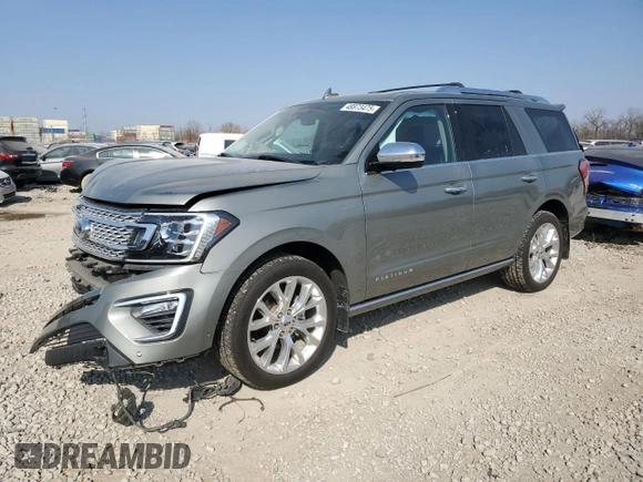 2019 Ford Expedition Platinum with VIN 1FMJU1MT5KEA79007, listed as a Copart auction lot 48873475 with 61,421 mi miles and Salvage Title. Bid and sale history available at carsss.com. Image 1.