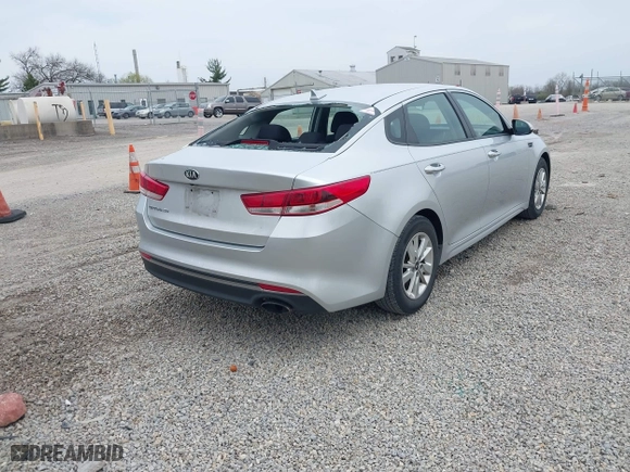 2018 Kia Optima LX with VIN 5XXGT4L38JG179861, listed as a IAAI auction lot 42000255 with 87,530 mi miles. Bid and sale history available at carsss.com. Image 4.