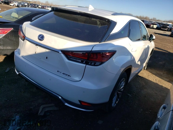 2021 Lexus RX with VIN 2T2JGMDA0MC057719, listed as a Copart auction lot 68402692 with 0 mi miles. Bid and sale history available at carsss.com. Image 3.