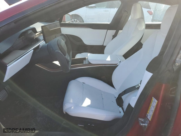 2023 Tesla Model S with VIN 5YJSA1E53PF512587, listed as a Copart auction lot 48983475 with 41,232 mi miles and Salvage Title. Bid and sale history available at carsss.com. Image 7.