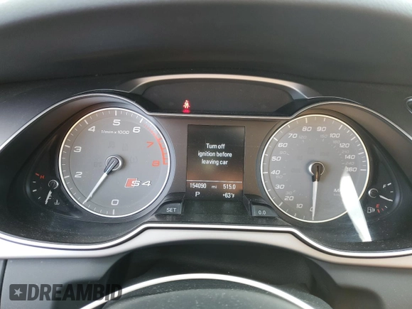 2014 Audi S4 Premium Plus with VIN WAUBGAFL9EA058571, listed as a Copart auction lot 76470764 with 154,090 mi miles and Salvage Title. Bid and sale history available at DreamBid. Image 9.