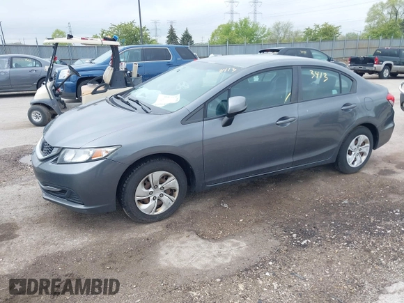 2013 Honda Civic LX with VIN 19XFB2F52DE013882, listed as a IAAI auction lot 42183413 with 217,293 mi miles and . Bid and sale history available at DreamBid. Image 2.