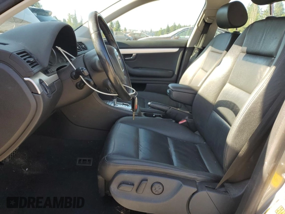 2007 Audi A4 2.0T with VIN WAUDF78E07A170949, listed as a Copart auction lot 63850645 with 176,621 mi miles and Salvage title. Bid and sale history available at DreamBid. Image 7.