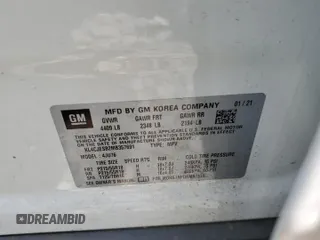 2021 Buick Encore Preferred with VIN KL4CJESB2MB357691, listed as a Copart auction lot 54188224 with 19,571 mi miles and Salvage Title. Bid and sale history available at carsss.com. Image 13.