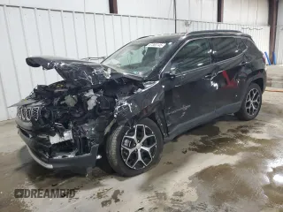 2024 Jeep Compass Limited z VIN 3C4NJDCN3RT161346, wystawiony jako Copart lot #57380145 z przebiegiem 11 344 mil mil oraz Szkoda całkowita • Salvage title. Historia ofert i sprzedaży dostępna na DreamBid. Obrazek 1.