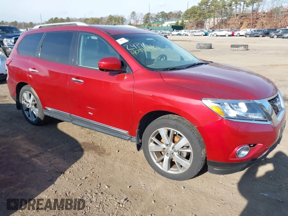 2013 Nissan Pathfinder SV with VIN 5N1AR2MM2DC612509, listed as a IAAI auction lot 40997193 with 999,999 mi miles. Bid and sale history available at carsss.com. Image 1.