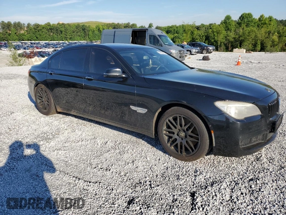 2013 BMW 7 Series 750Li with VIN WBAYE8C53DDE22191, listed as a Copart auction lot 58224424 with 176,297 mi miles and Salvage title. Bid and sale history available at DreamBid. Image 4.