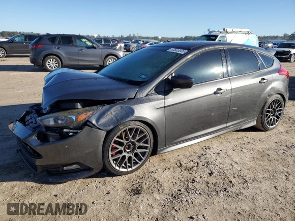 2017 Ford Focus ST with VIN 1FADP3L90HL275358, listed as a Copart auction lot 43643005 with 106,379 mi miles and Salvage Title. Bid and sale history available at carsss.com. Image 1.