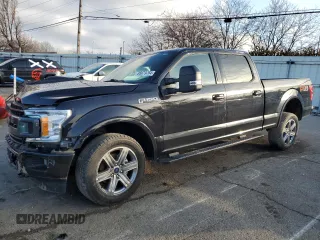 2019 Ford F-150 XL with VIN 1FTFW1E44KFA58834, listed as a Copart auction lot 86679764 with 147,393 mi miles and Salvage title. Bid and sale history available at DreamBid. Image 1.