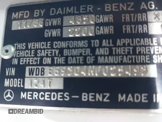 1987 Mercedes-Benz 300 with VIN WDBEB93D4HF025493, listed as a IAAI auction lot 41849239 with 343,514 mi miles and . Bid and sale history available at DreamBid. Image 9.
