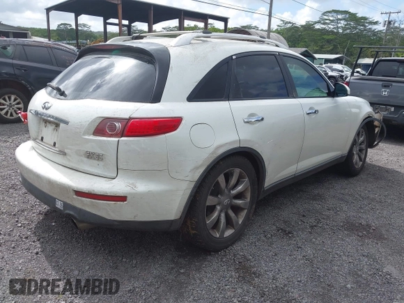 2004 Infiniti FX35 with VIN JNRAS08U54X105281, listed as a IAAI auction lot 41785353 with 121,231 mi miles. Bid and sale history available at carsss.com. Image 4.