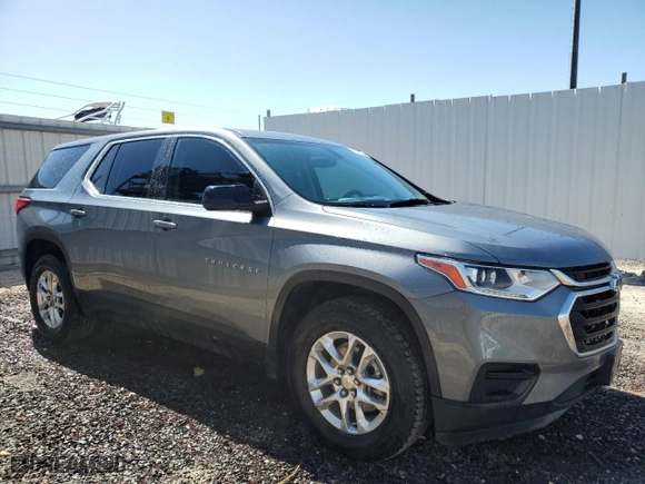 2021 Chevrolet Traverse LS with VIN 1GNERFKW5MJ243617, listed as a Copart auction lot 43853345 with 55,291 mi miles and Clean Title. Bid and sale history available at carsss.com. Image 4.