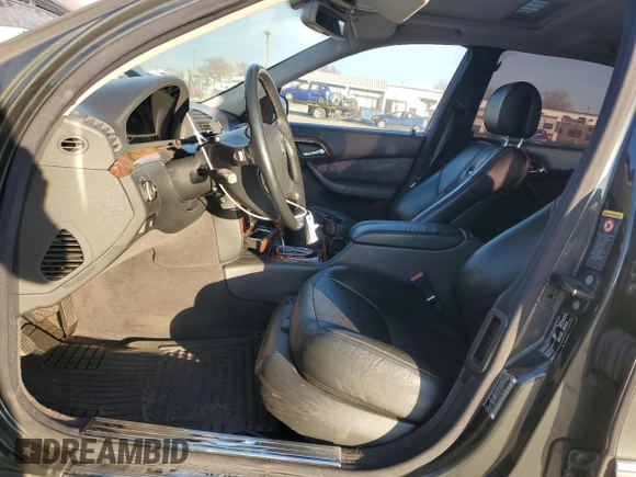 2003 Mercedes-Benz S 55 AMG with VIN WDBNG74J23A378637, listed as a Copart auction lot 88428295 with 128,658 mi miles and Salvage Title. Bid and sale history available at DreamBid. Image 7.